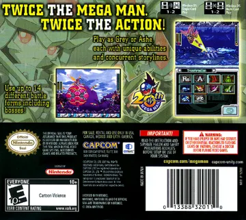 Mega Man ZX - Advent (USA) box cover back